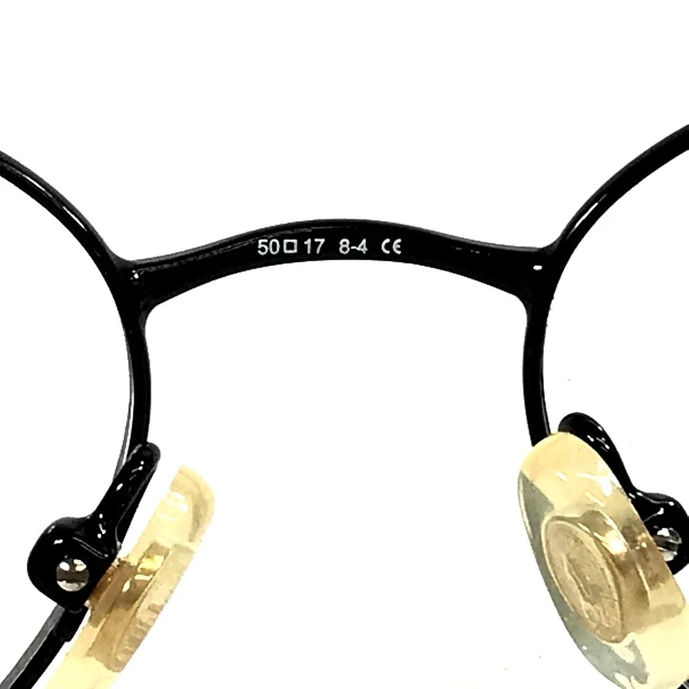 Vintage Ralph Lauren Eyeglasses Frames RL608 006 Shiny Black Oval 50-17-135